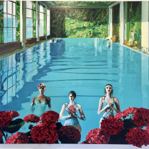 Autofiction: Indoor Swimming Pool (Three Women/Ruby Red Danielle), 2024