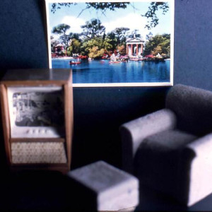 Gray Chair/ TV/ Borghese Garden